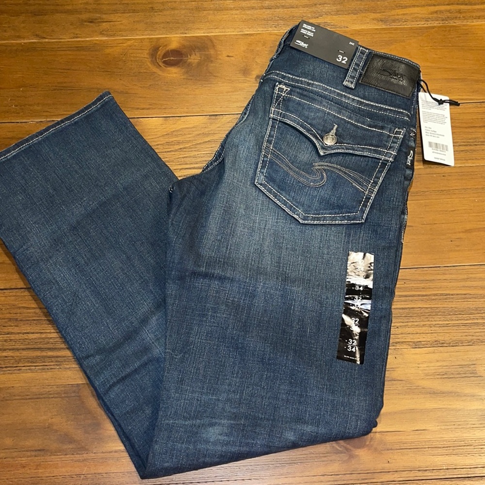🌸 Zac‎ relaxed fit straight leg distressed men’s denim jeans w32 L34